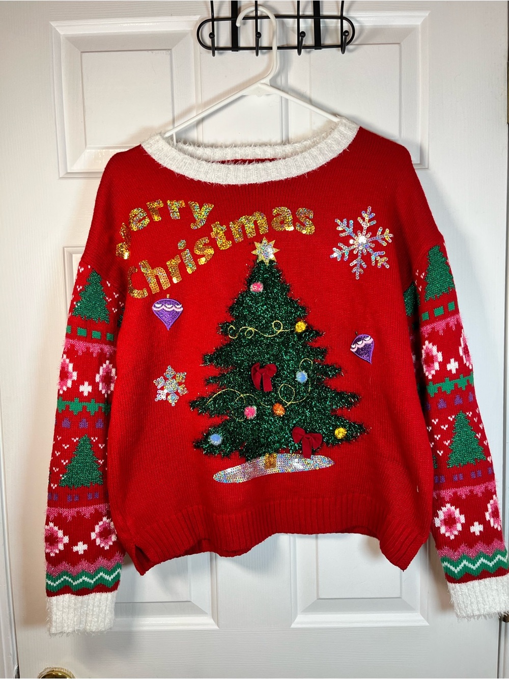 Blizzard Bay Festive Christmas Sweater Sequins Small
